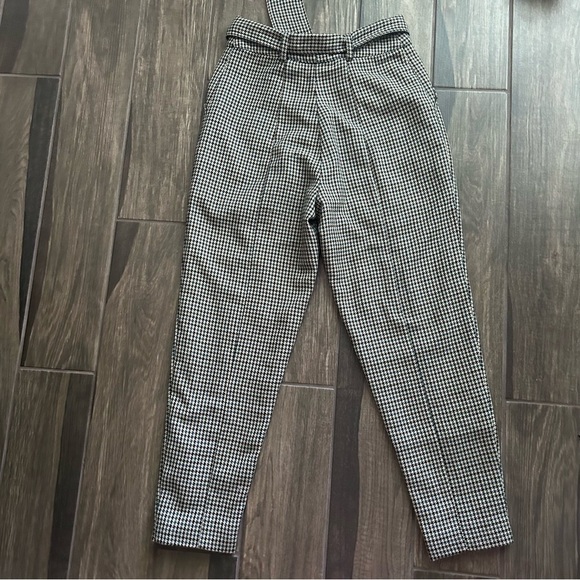 Lovers + Friends Dillion Trouser Pants Houndstooth Teal & Black Sz L - Picture 7 of 10